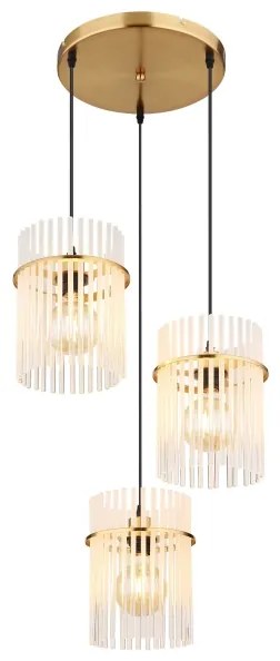 Globo 15698-3HRM - Csillár zsinóron GORLEY 3xE27/60W/230V átm. 47 cm arany