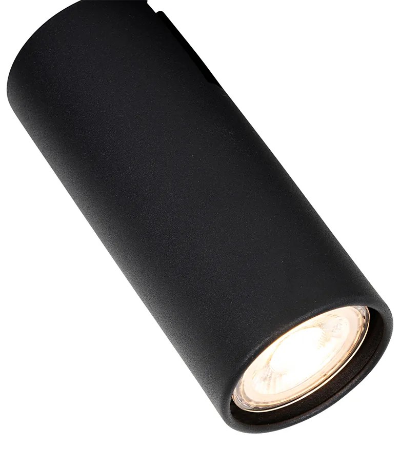 Modern fekete mennyezeti spotlámpa 2 állítható lámpával - Renna