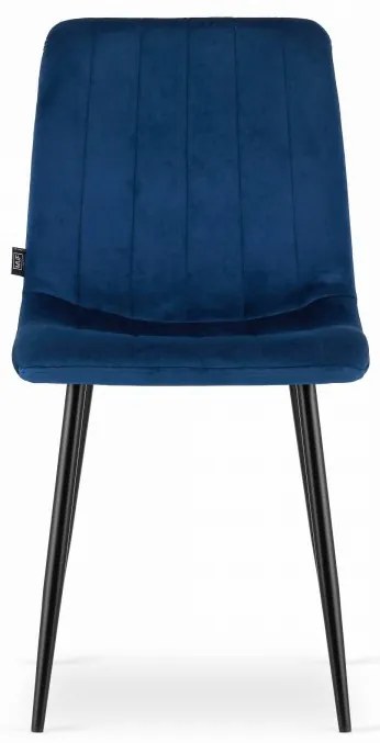 Étkező szett 1 + 4, fekete RAMOD asztal 100x60 cm + kék LAVA szék fekete lábakkal