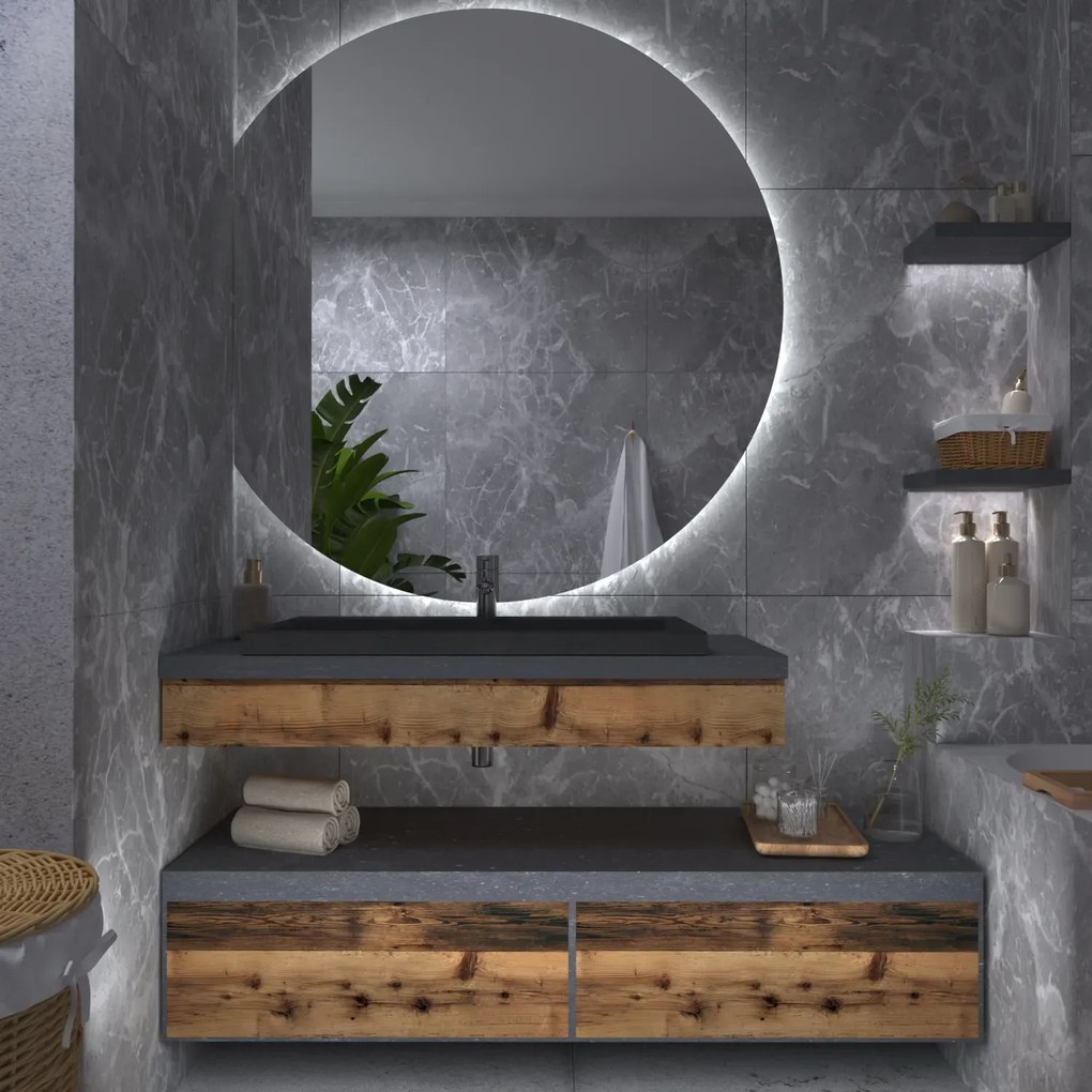 Kerek tükör LED világítással E6