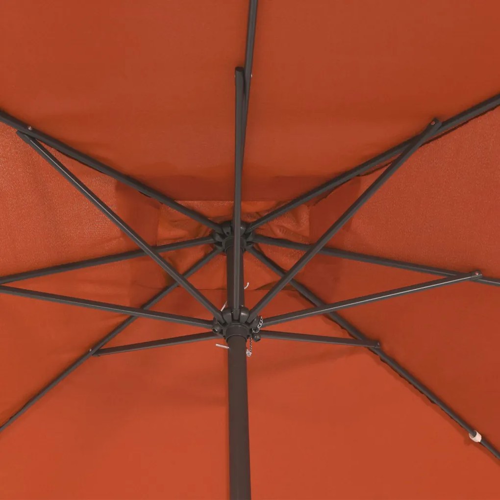 Négyszögletes Kertiparaván 295x245 cm Terrakotta