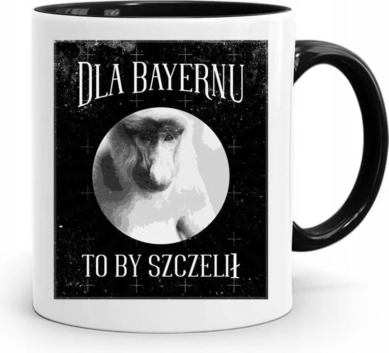 Fekete Vicces Bögre Bayern Nyomtatott Fényképpel