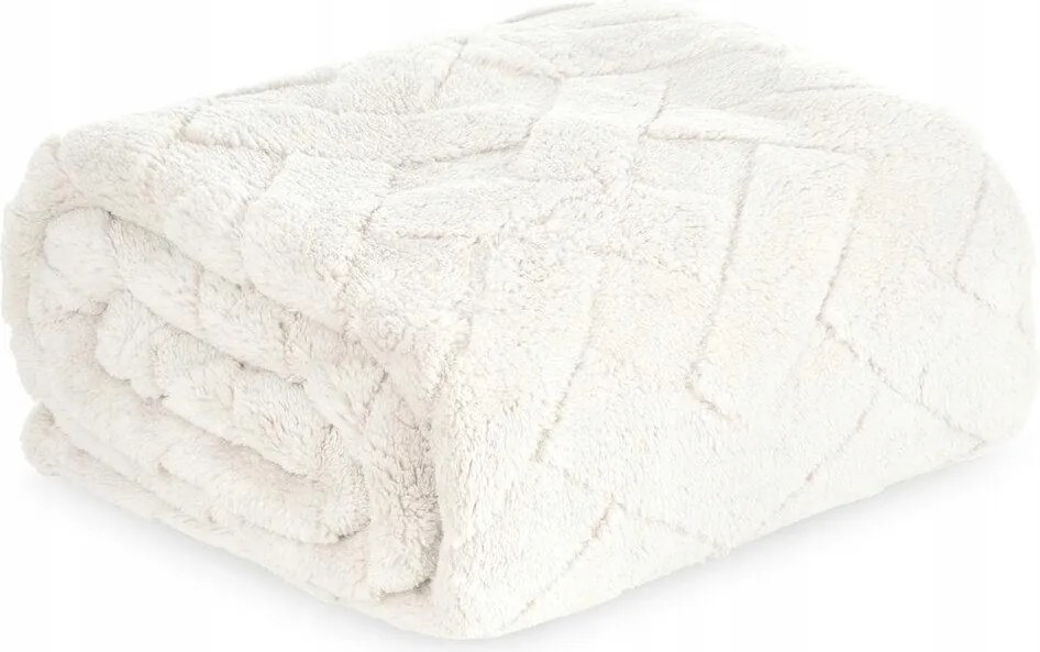 Krémszínű takaró 200x220 szerkezet meleg puha színes ágy kanapé