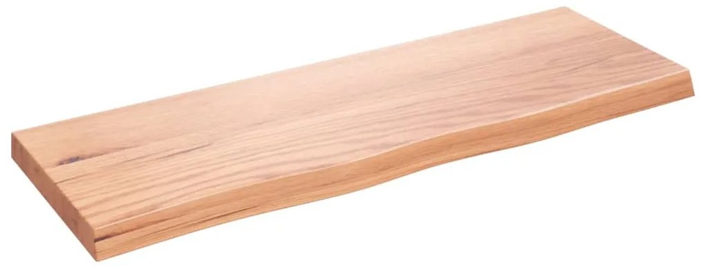 világosbarna kezelt tömör fa fürdőszobai pult 80x30x(2-4) cm