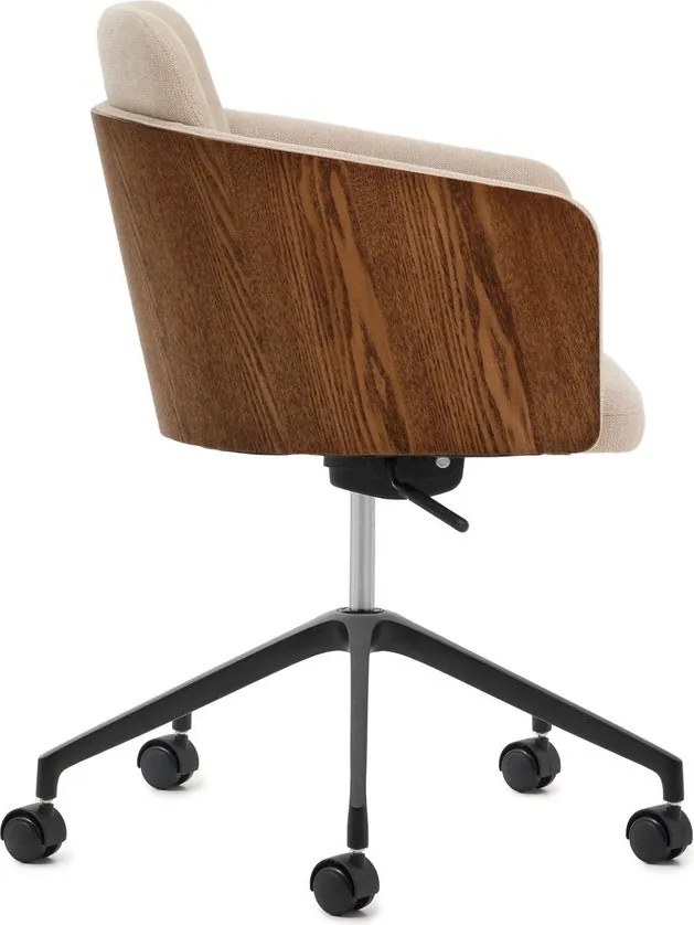 Barna kárpitozott irodai szék Madai – Kave Home