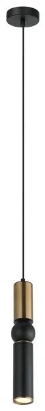 ITALUX PND-14290-1-BRO-BK - Csillár zsinóron ISIDORA 1xGU10/25W/230V fekete/bronz
