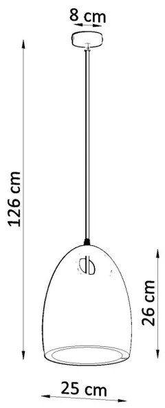 Csillár zsinóron BUKANO 1xE27/60W/230V