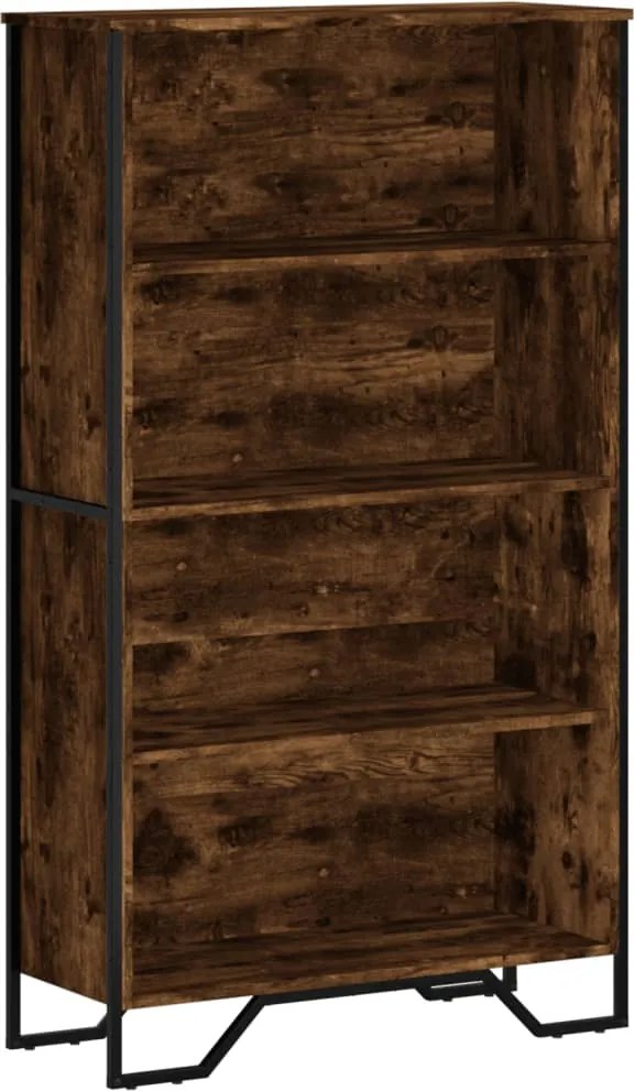 vidaXL füstös tölgy színű szerelt fa könyvszekrény 80 x 31 x 137,5 cm