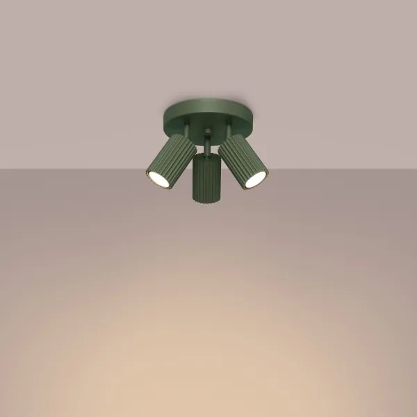 Sollux SL.1620 - Spotlámpa KARBON 3xGU10/10W/230V zöld