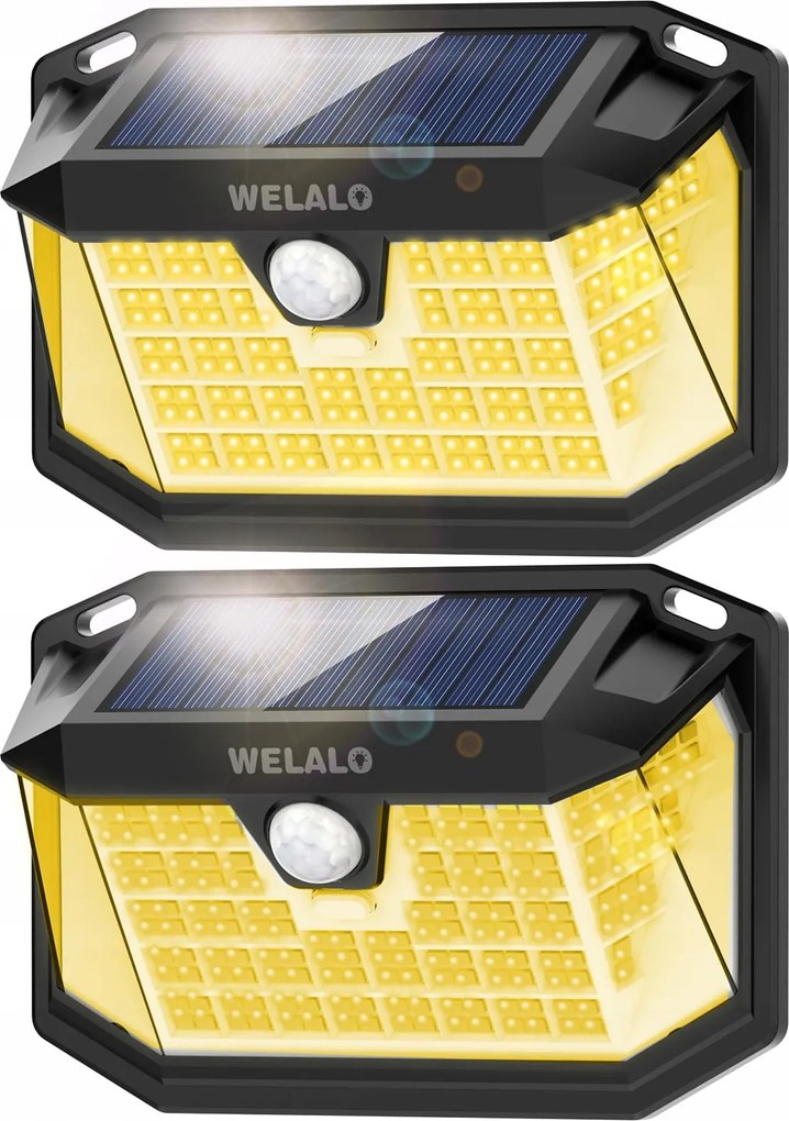 Welalo Napelemes Lámpák Led mozgásérzékelővel IP65 Vízálló 2 Db-os Szett