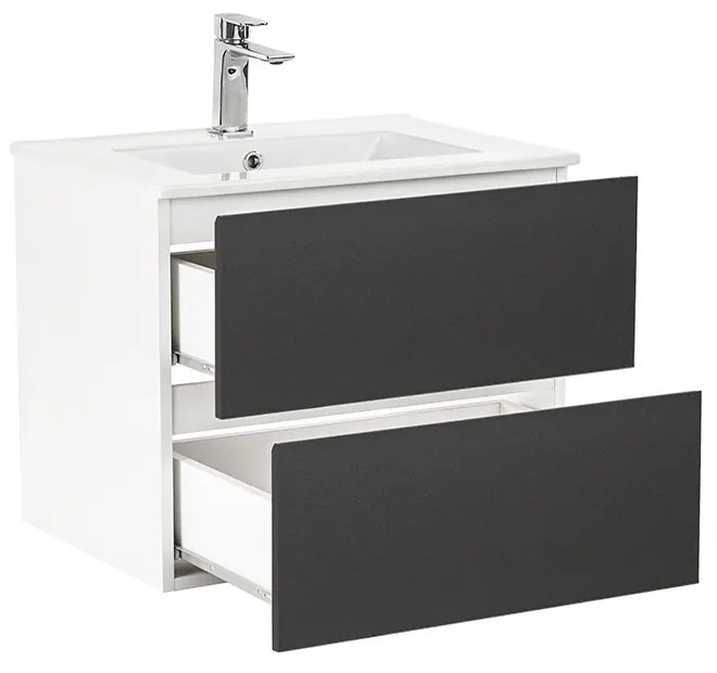 Vario Forte 60 komplett fürdőszoba bútor fehér-antracit