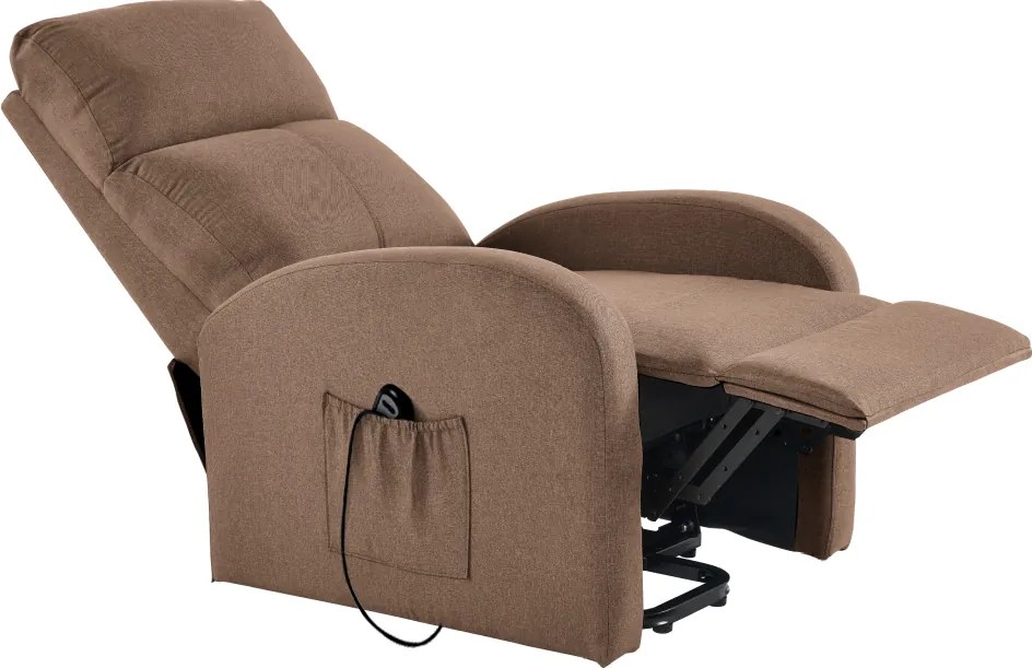 Állítható relaxációs fotel, világosbarna, NERIS