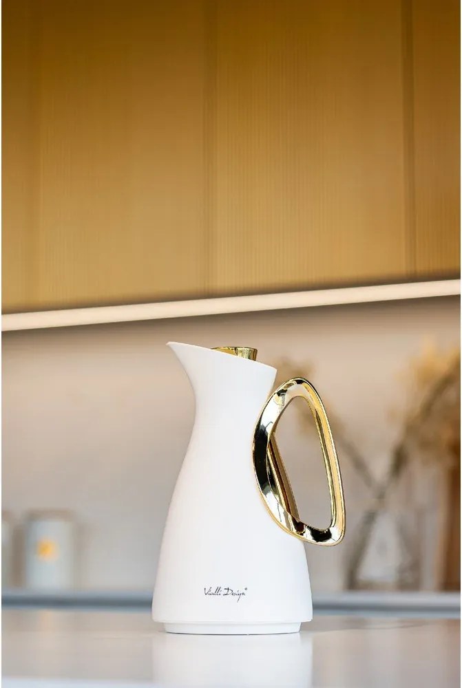 Fehér-aranyszínű termosz 1 l Alessia – Vialli Design