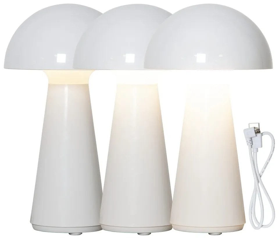 Fehér LED szabályozható asztali lámpa (magasság 28 cm) Mushroom – Star Trading