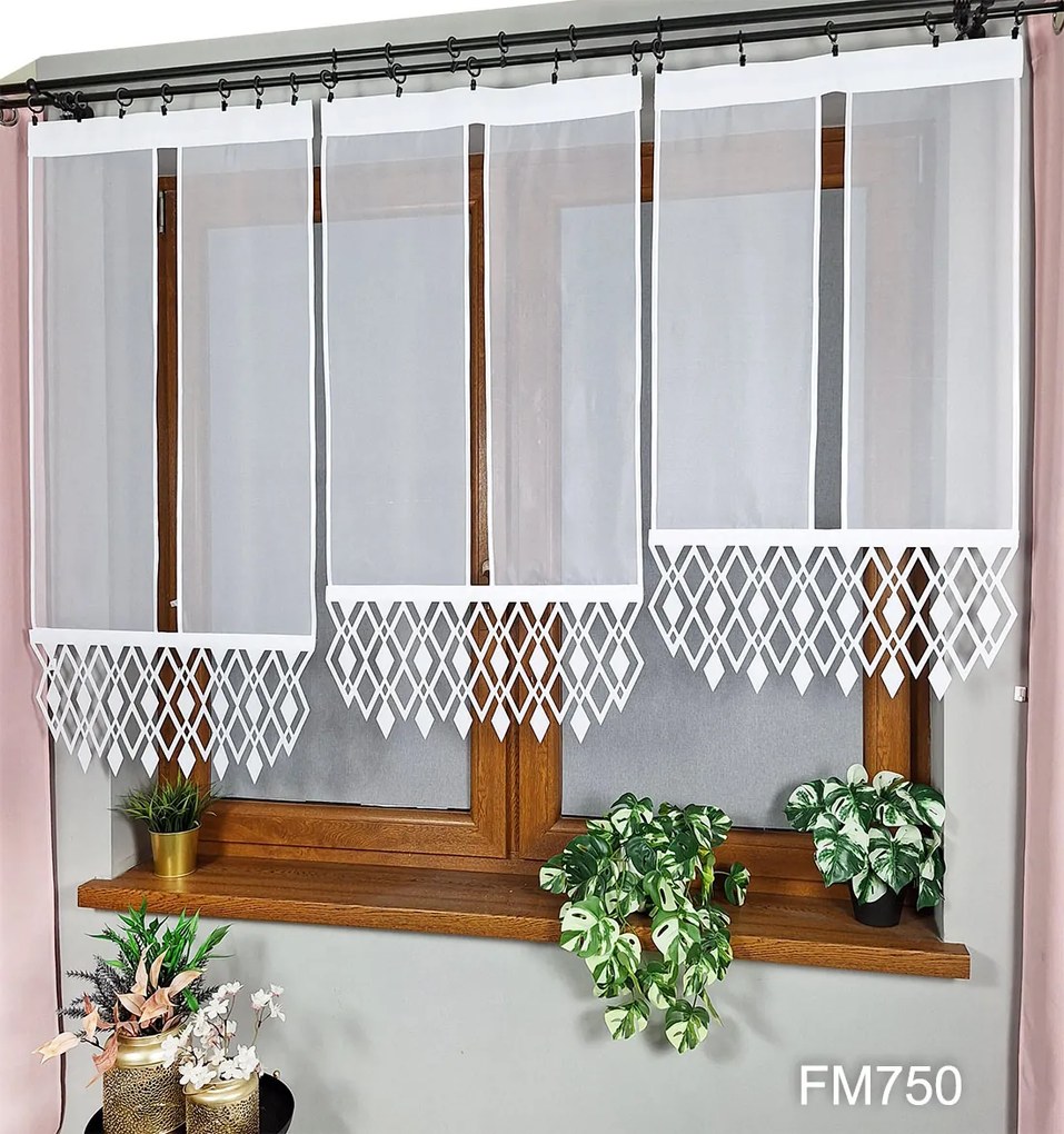 Modern panelfüggöny 3 db-os áttört panel szett FM750