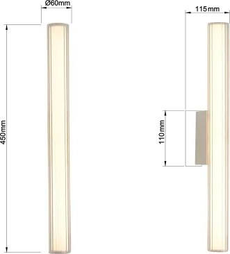 LED fürdőszobai tükörvilágítás LINEA LED/8W/230V 3000/4000/6000K IP44 45 cm fehér