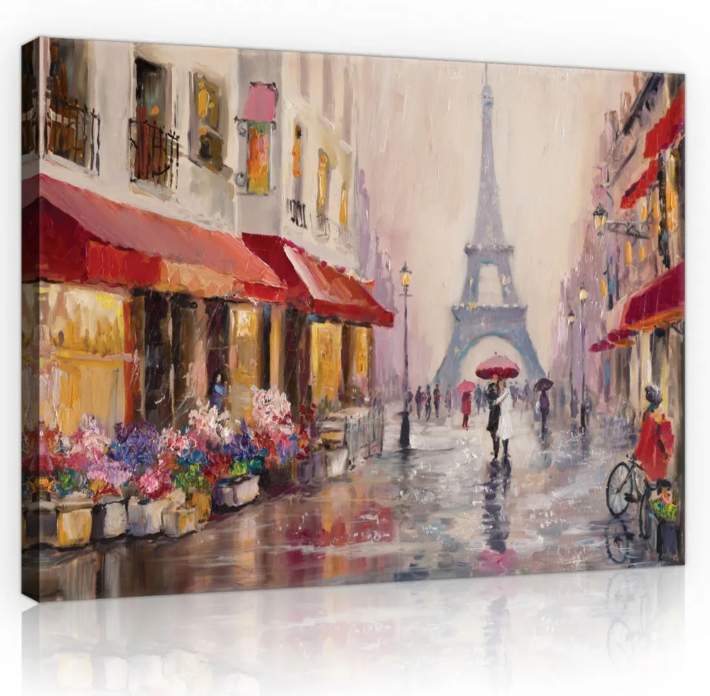 Vászonkép, Párizsi utcakép 80x60 cm méretben