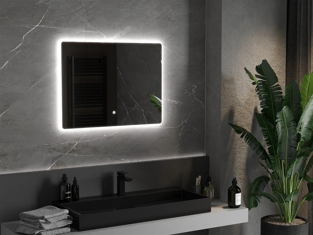Mexen Sun Led fürdöszobai tükör 100 x 80 cm, LED 6000K, + páramentesítö - 9807-100-080-611-00 Led Tükör
