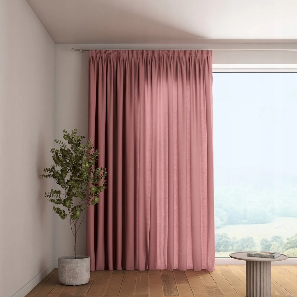 Dekoria Függöny ráncoló szalaggal 1 db 130x260cm rózsaszín árnyalatok