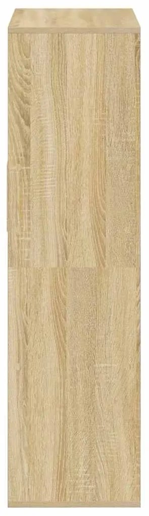 könyvszekrény sonoma színű 66x31x112 cm szerelt fa