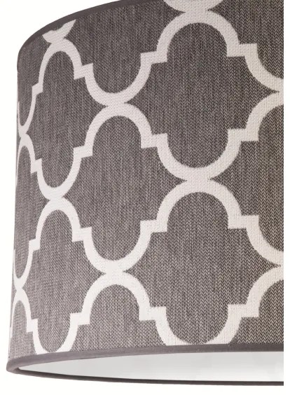 Duolla - Csillár zsinóron MAROKO 1xE27/40W/230V átm. 45 cm szürke/fehér