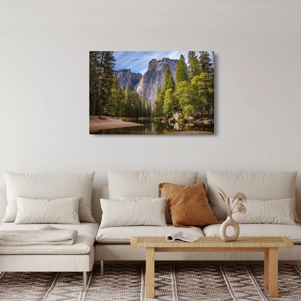 Kép - A Yosemite szikla alatt (90x60 cm)