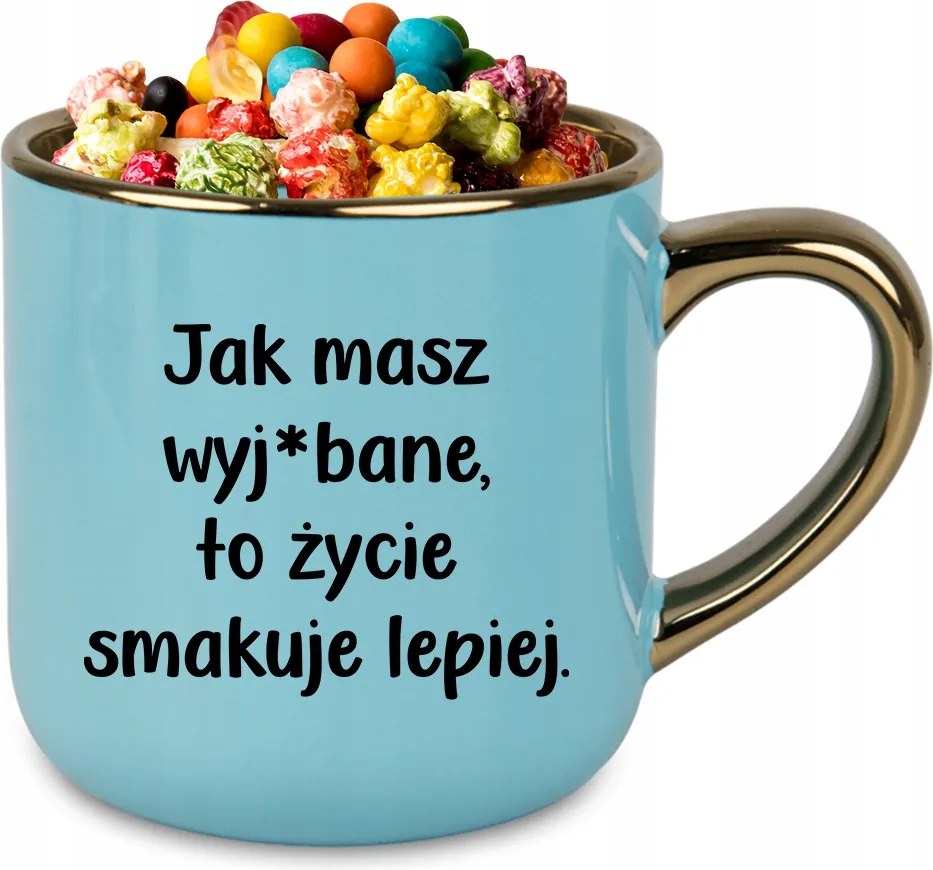 Bögre Elegant XXL Kék 400ml Kerámia Vicces Ajándék