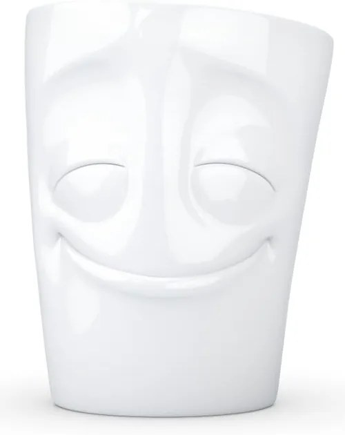'Elégedett' fehér porcelánbögre, 350 ml - 58products