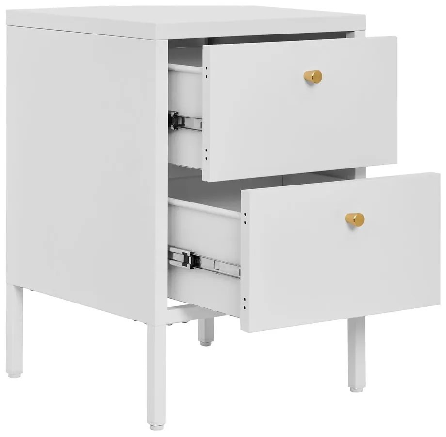 Fehér fém éjjeliszekrény Dalby – House Nordic