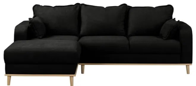 Fekete sarokkanapé (bal oldali) Beata – Ropez