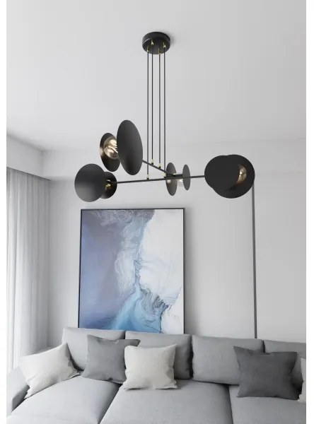 Csillár zsinóron IDEA 4xE27/15W/230V fekete