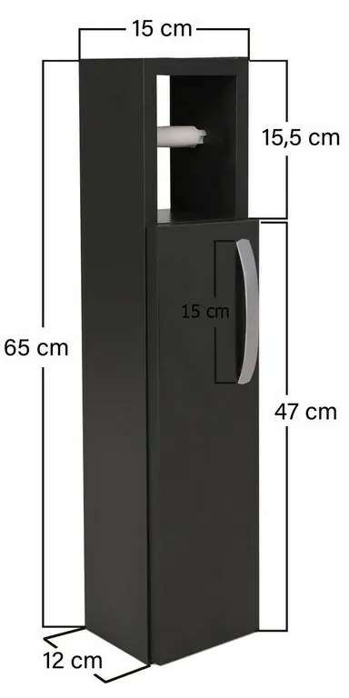 Fürdőszoba szekrény Star Anthracite