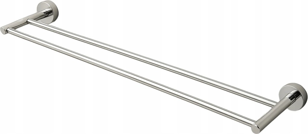 Balneo Fürdőszobai Törölközőtartó Dupla Qube Króm Rozsdamentes Acél