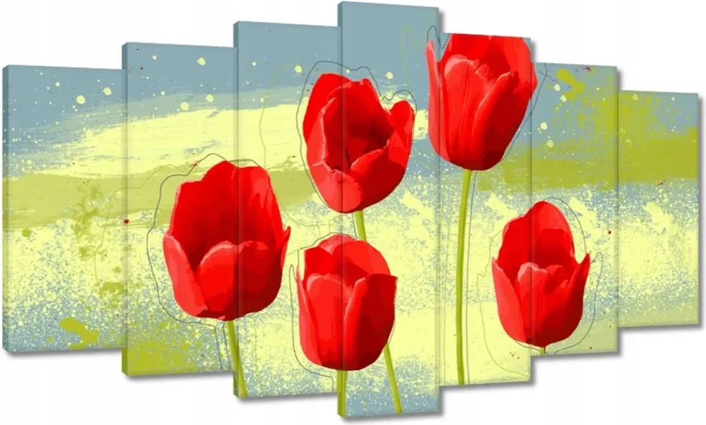 Képek 140x80 Pipacsok kék alapon