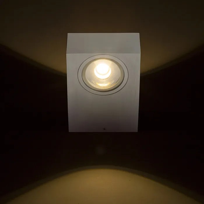 RENDL KORSO II fali lámpa szálcsiszolt alumínium 230V LED 2x3W 120° IP54 3000K