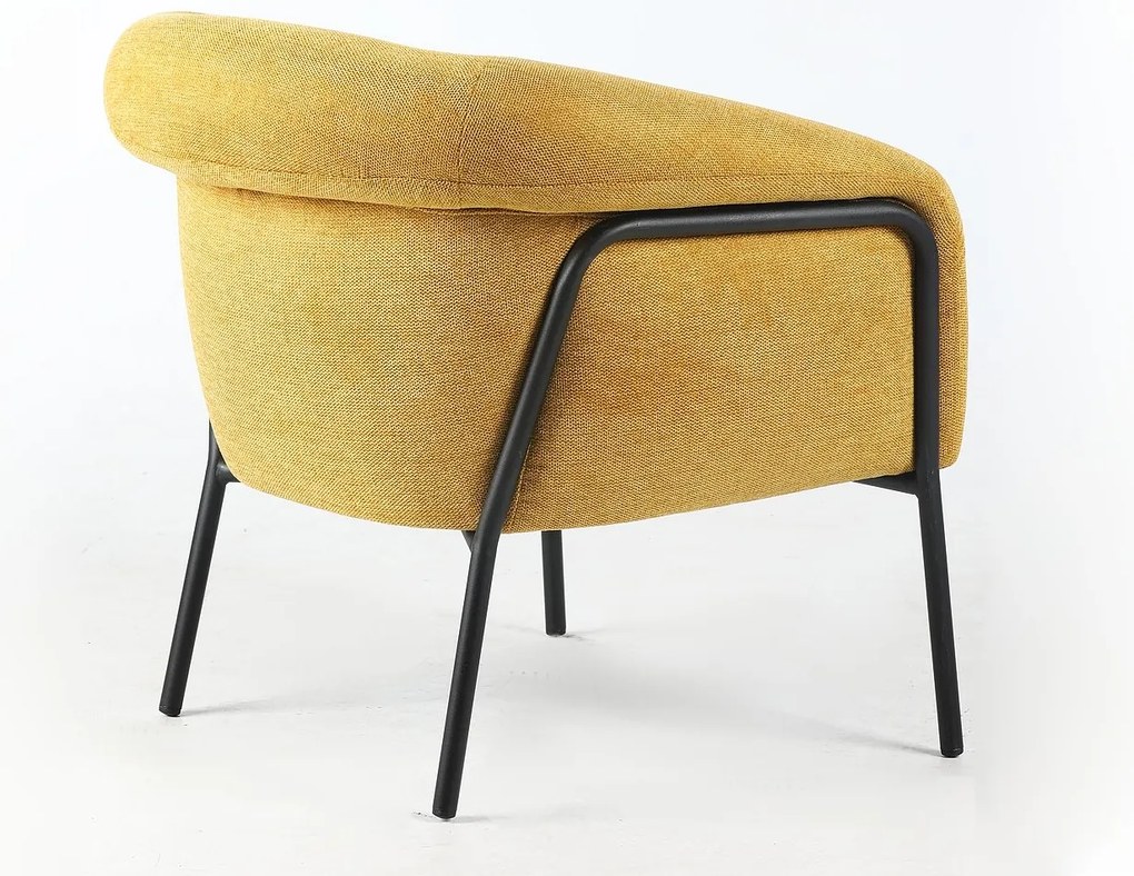 Design fotel CLOVER BREGO, mustár színű