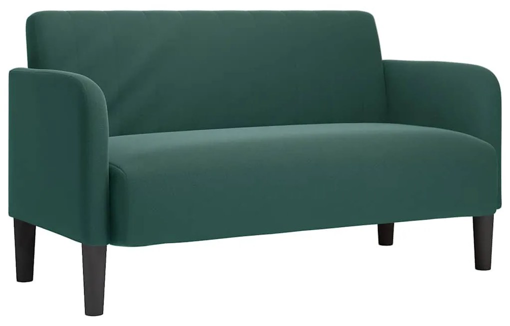 sötétzöld bársony loveseat kanapé 109 cm