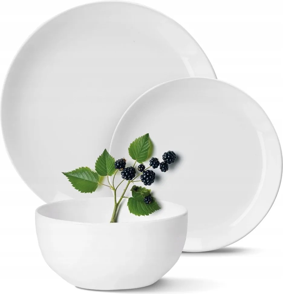 Porcelán Étkészlet Mg Home 12 Részes Tányér Szett 4 Személyes Fehér