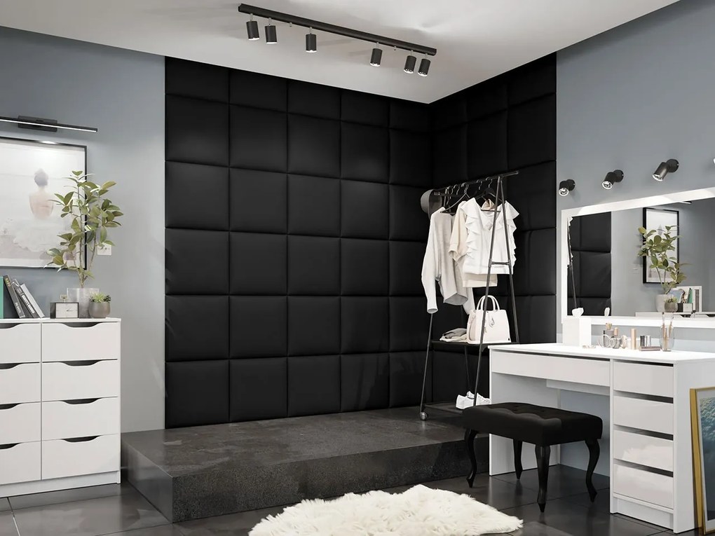 Kárpitozott fali panel Pazara 42x42 (öko-bőr Soft 011 + fekete). 1054178