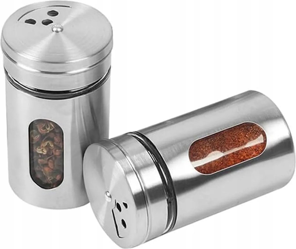 Fűszertartó Só Bors Sótartó Üveg Borstartó Ezüst