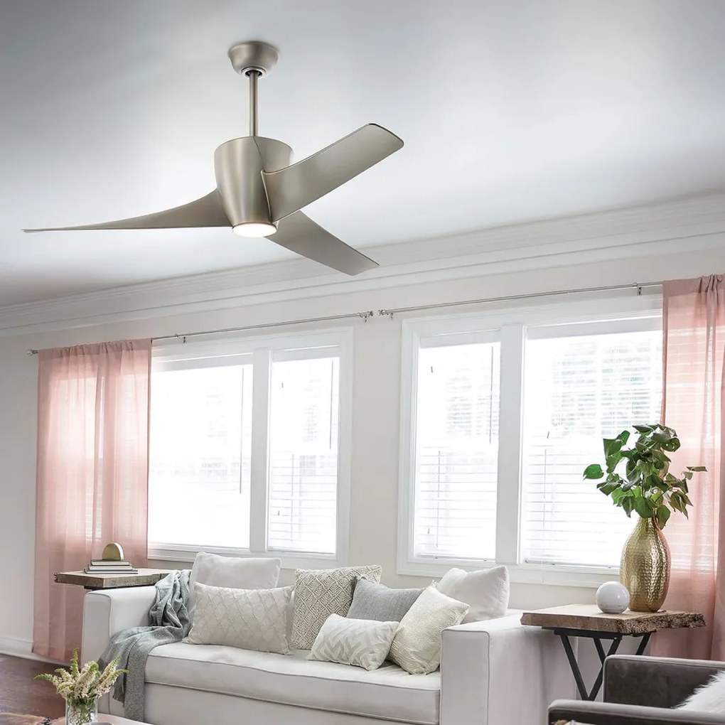 KICHLER KLF-PHREE-56-BN PHREE Ventilátoros lámpa Nikkel LED IP20
