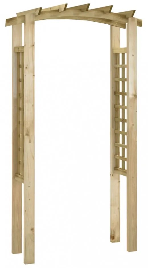 impregnált tömör fenyőfa rácsos boltív 110 x 60 x 210 cm