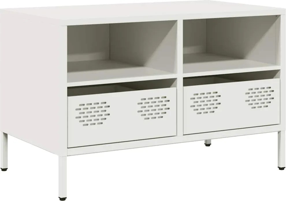 vidaXL fehér hidegen hengerelt acél TV-szekrény 68 x 39 x 43,5 cm