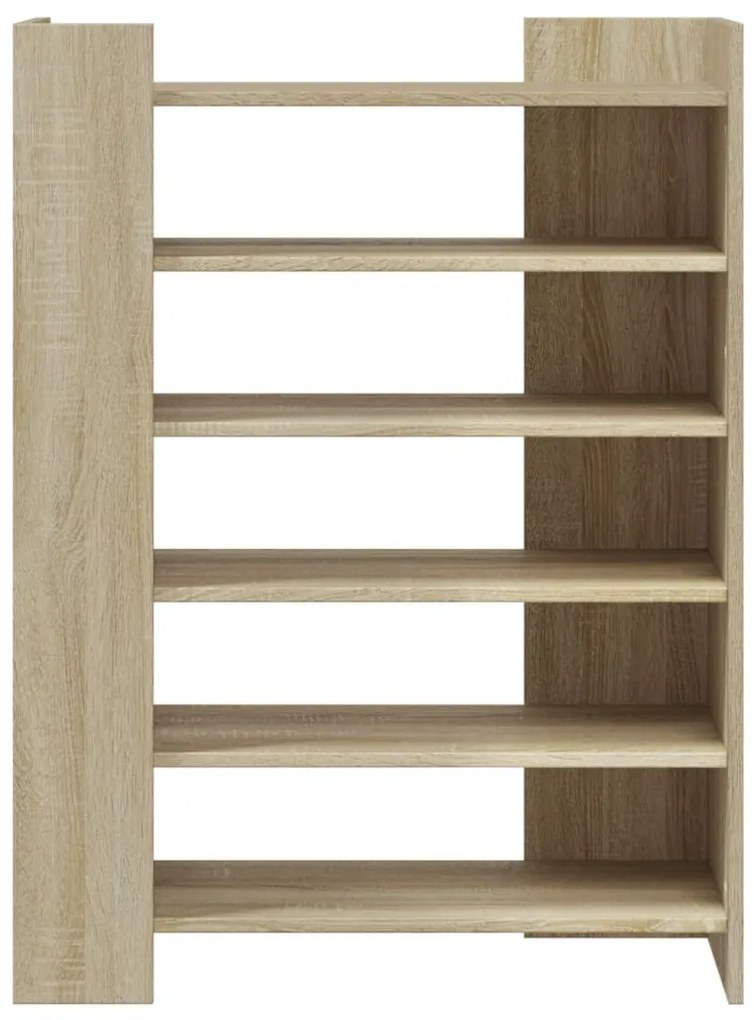 sonoma tölgy színű szerelt fa cipőszekrény 74,5 x 37,5 x 100 cm