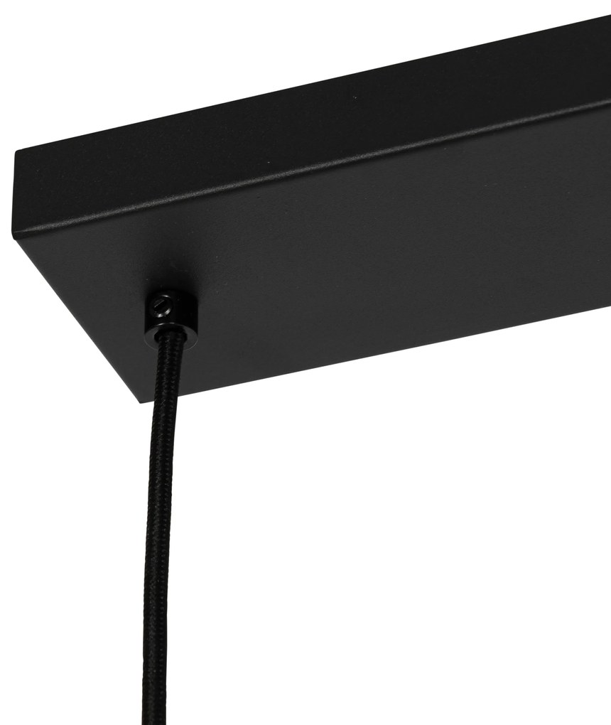 Art Deco lógólámpa fekete füstüveggel 4 lámpás - Josje