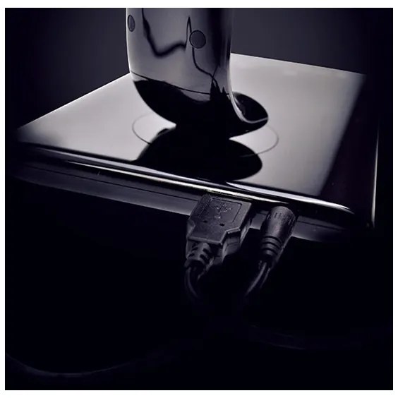 Solight WO37-B - LED Dimmelhető asztali lámpa USB konektor LED/12W/230V fekete