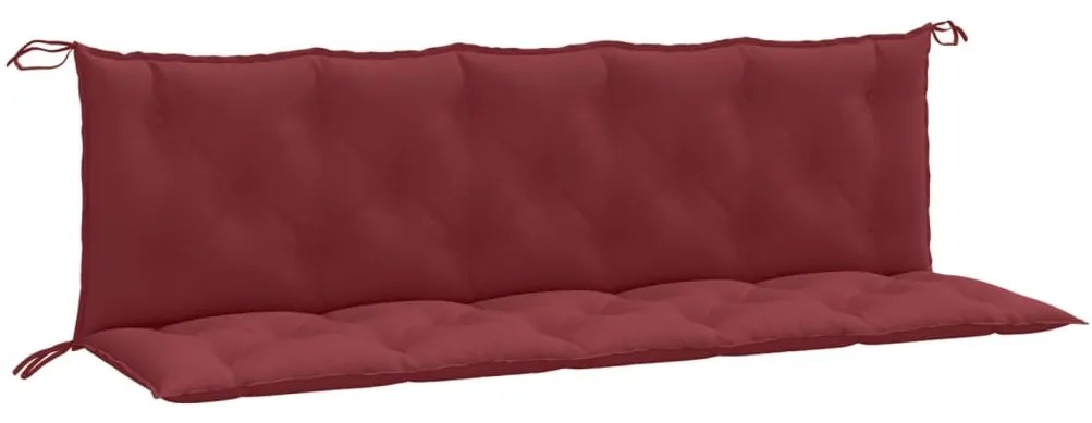 2 db melange bordó szövet kerti padpárna 180 x 50 x 7 cm