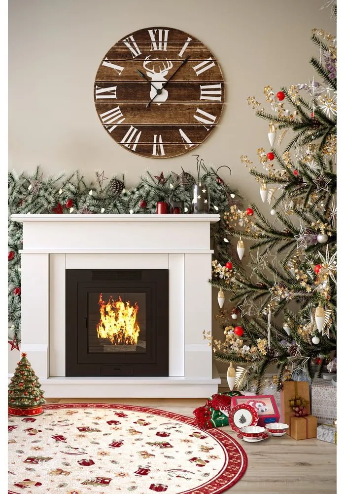 Piros pamutkeverék kerek szőnyeg karácsonyi mintával ø 200 cm Toy's Delight Red Christmas – Villeroy&amp;Boch