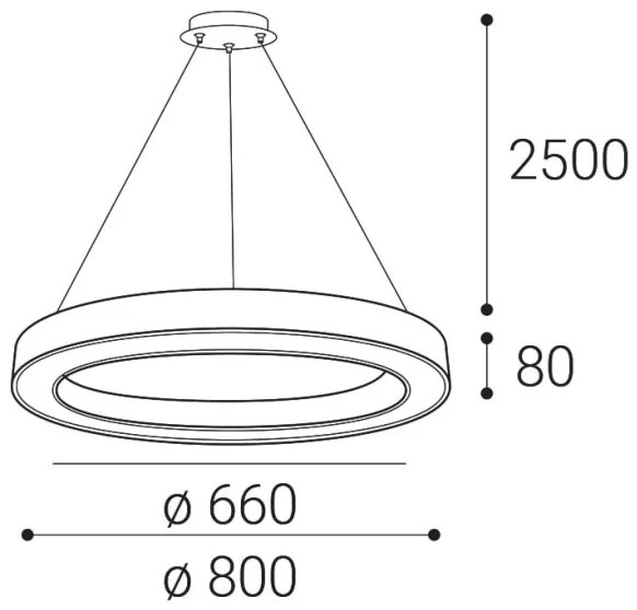 LED2 - LED Dimmelhető csillár zsinóron SATURN LED/60W/230V 3000K/4000K fehér