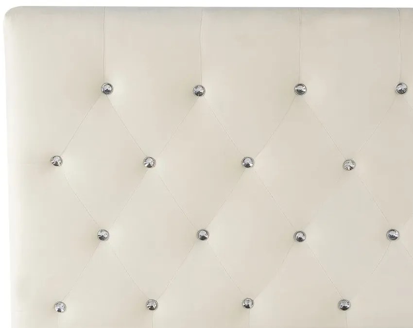 Franciaágy 180 cm AMESIA (bézs) (ágyráccsal és tárolóhellyel). 1023466